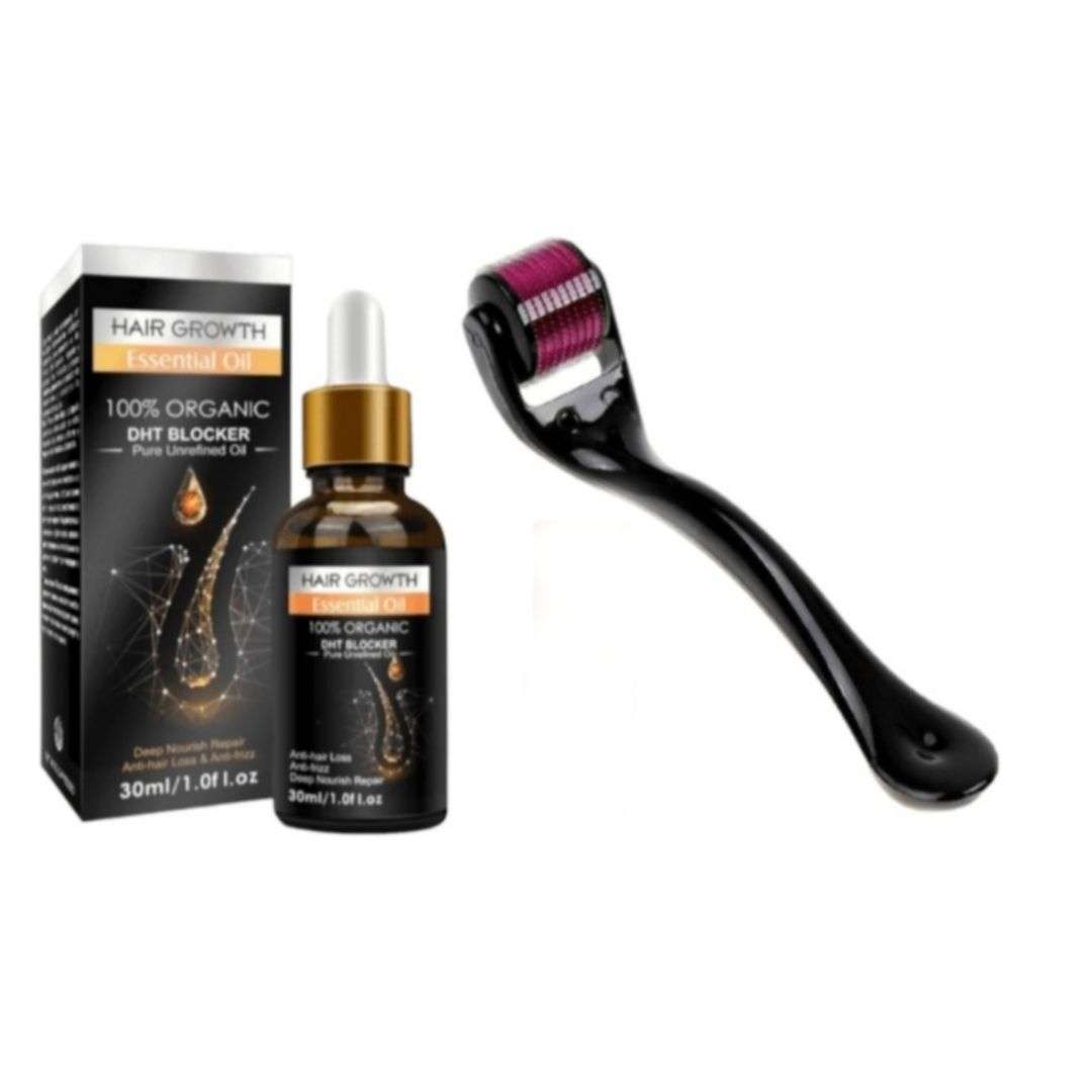 Hair Growth Oil with Derma Roller