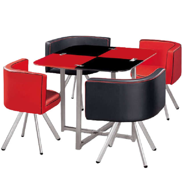 Dining Suite  Five Piece - Red & Black