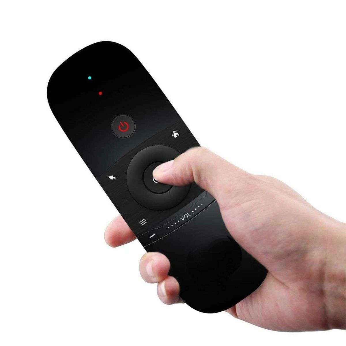 Stylish Universal Air Remote Control Air Mouse Remote with Blacklight for TV Box or TV Black