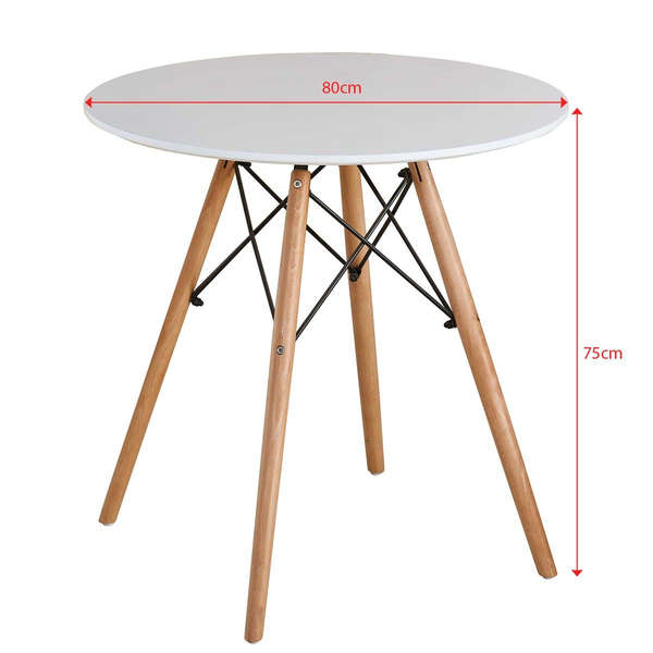 3 Piece Dinning Table - 1 Dining Table and 2 Transparent Dining Chairs - White