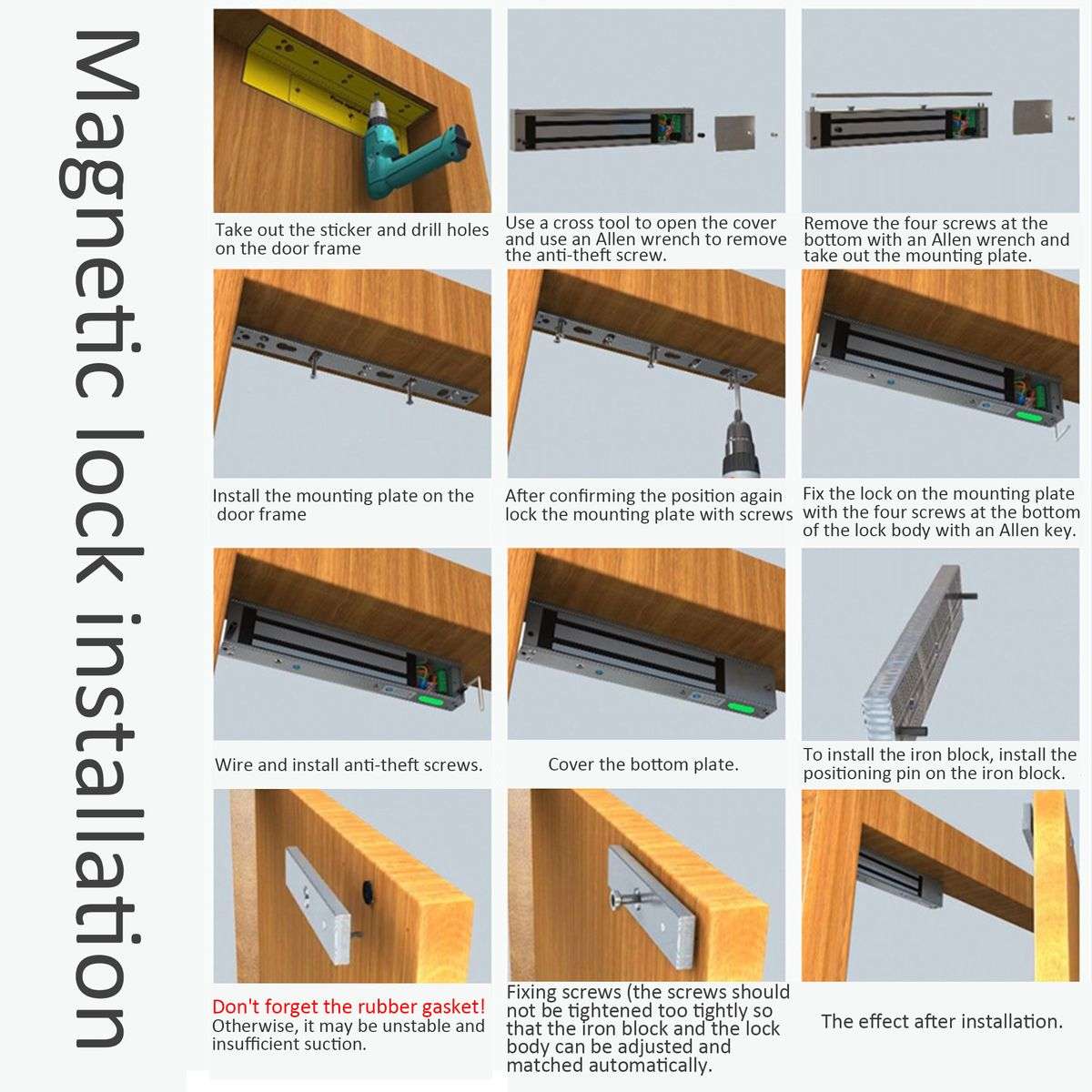 RFID Access Control Electromagnetic Lock Kit