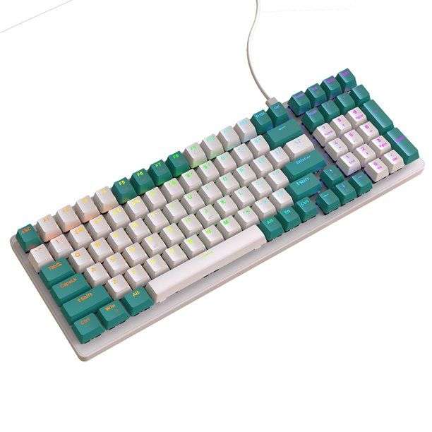 Olive Tree - K3 RGB Wired Mechanical Gaming Keyboard - White Green