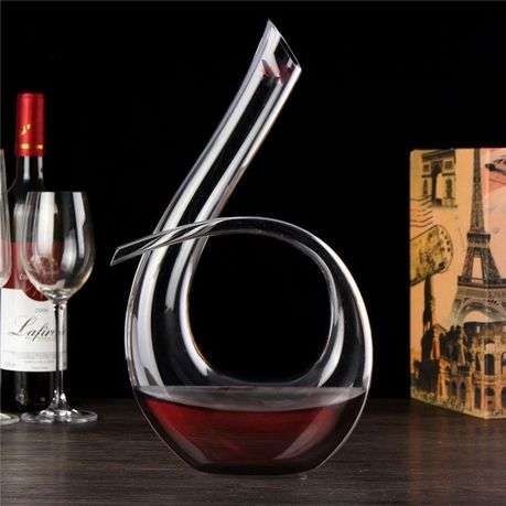 Decanter 1.2L Swan Shaped Glass