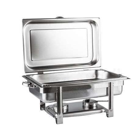 High Quality Stainless Steel Food Warming Single Pan Chafing Dish - 9 Ltr (PLEASE READ DESCRIPTION)