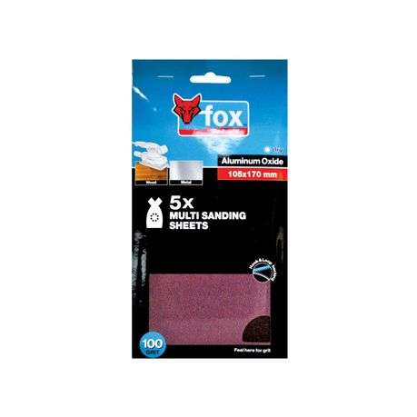 Fox - Multi Sanding Paper 100G (5) - Fox - Multi Sanding Paper 100G (5)
