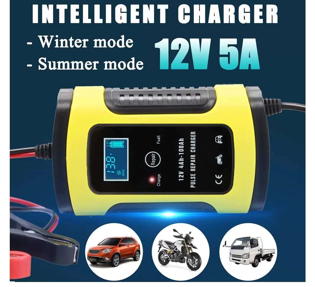 12V 10a Pulse Repair LCD Battery Charger for Car Motorcycle Agm Gel Wet