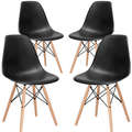 Dining Chairs - Four Pack - Black Colour