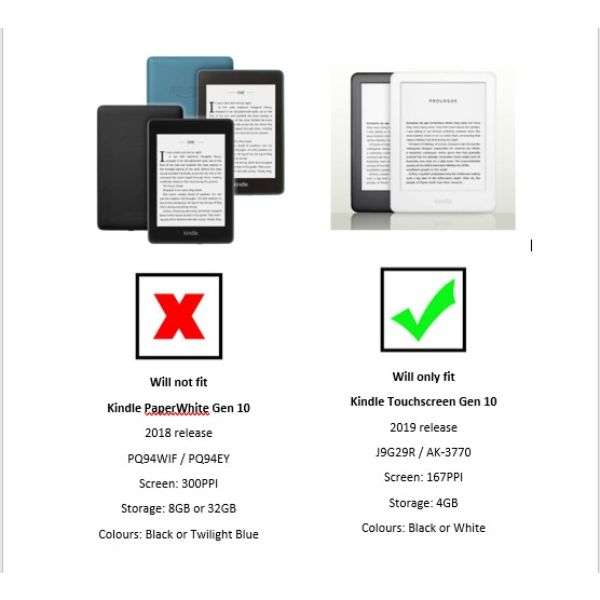 Slim smart casecover for Amazon Kindle Gen 10