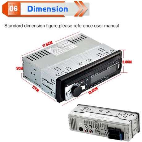 12V Bluetooth Car Stereo with FM Radio, USB, SD & AUX Playback