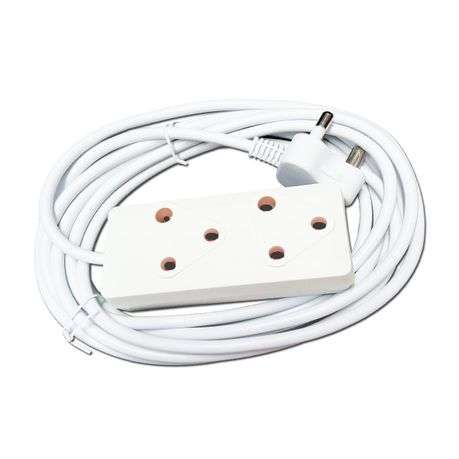 5M 10A Extension Cord with Double Coupler
