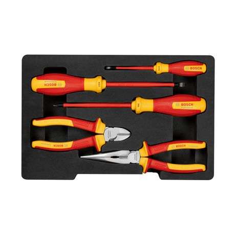 Bosch - VDE Mixed Set 5Piece (Pliers and Screwdrivers) - Bosch - VDE Mixed Set 5Piece (Pliers and...