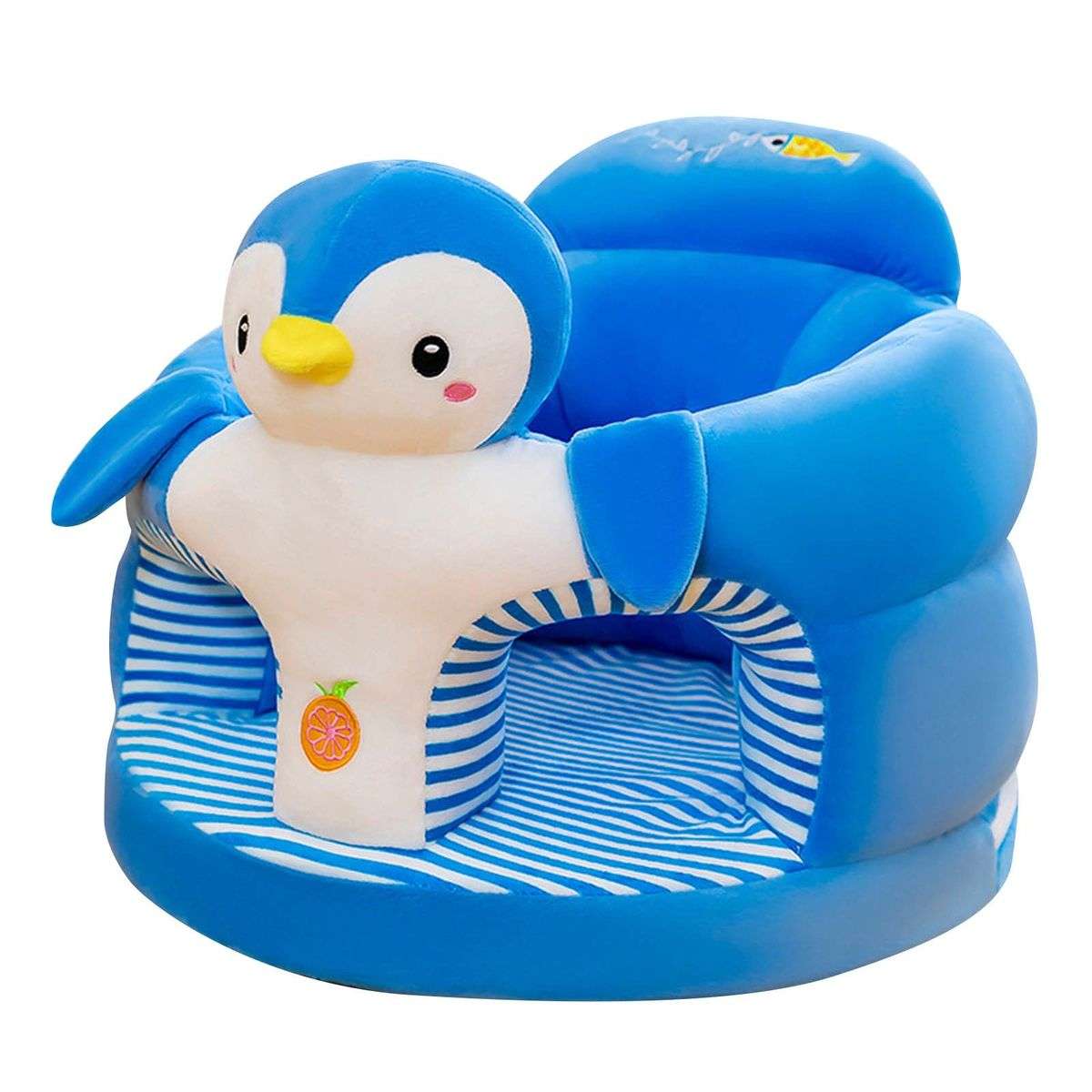Baby Learning To Sit On Sofa Small Child Sofa Cartoon Baby Seat - Blue