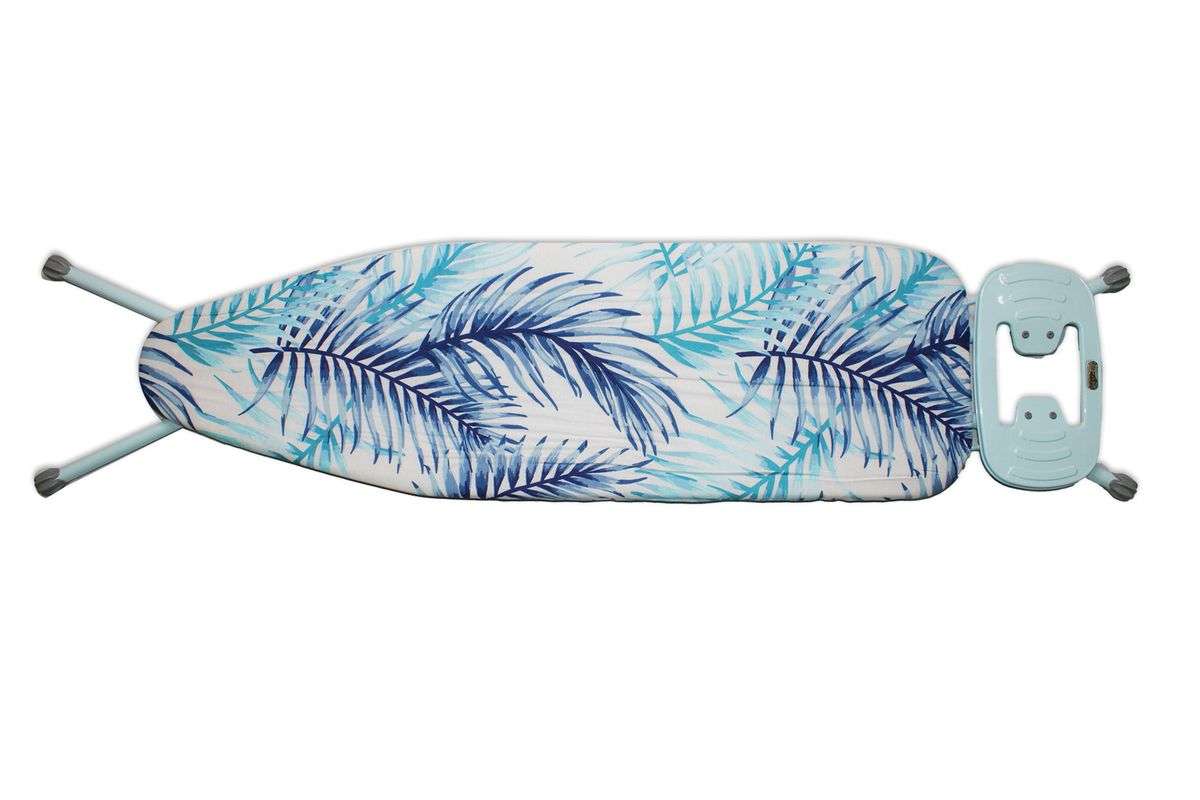 110 x 33cm Mesh Ironing Board with Safety Iron Rest - Blue Palm (PLEASE READ DESCRIPTION)