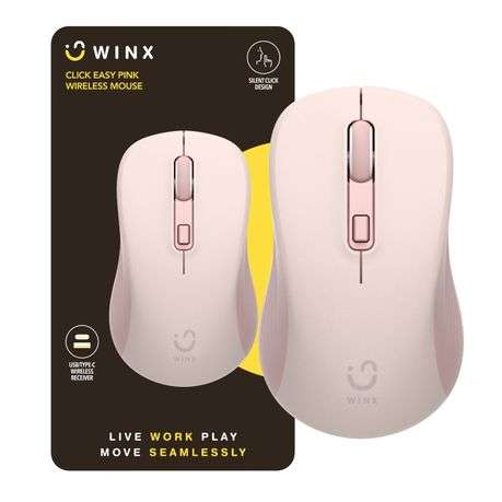 WINX - Click Easy 1600DPI 2.4GHz Wireless Mouse - Pink - WINX - Click Easy 1600DPI 2.4GHz Wireles...