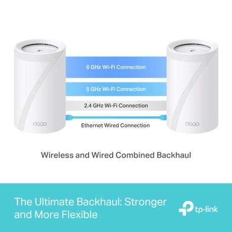 Tp-Link - Deco BE65(2-Pack) BE9300 Whole Home Mesh WiFi 7 System - Tp-Link - Deco BE65(2-Pack) BE...