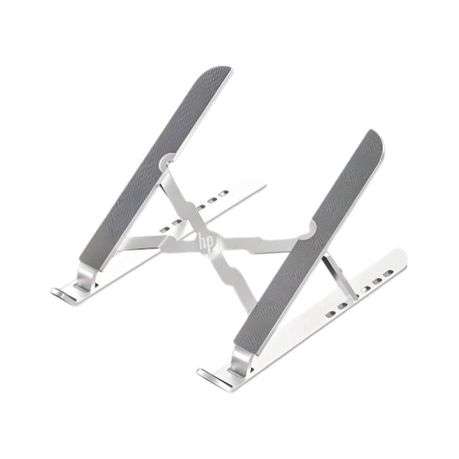 HP - Foldable Metal Laptop Stand With Multi-Gear Adjustment - Silver