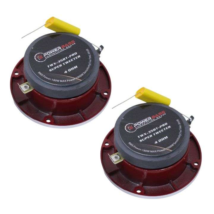 Powerbass TWX-35BT-PRO 3.5" 1000 Watts Super Tweeters