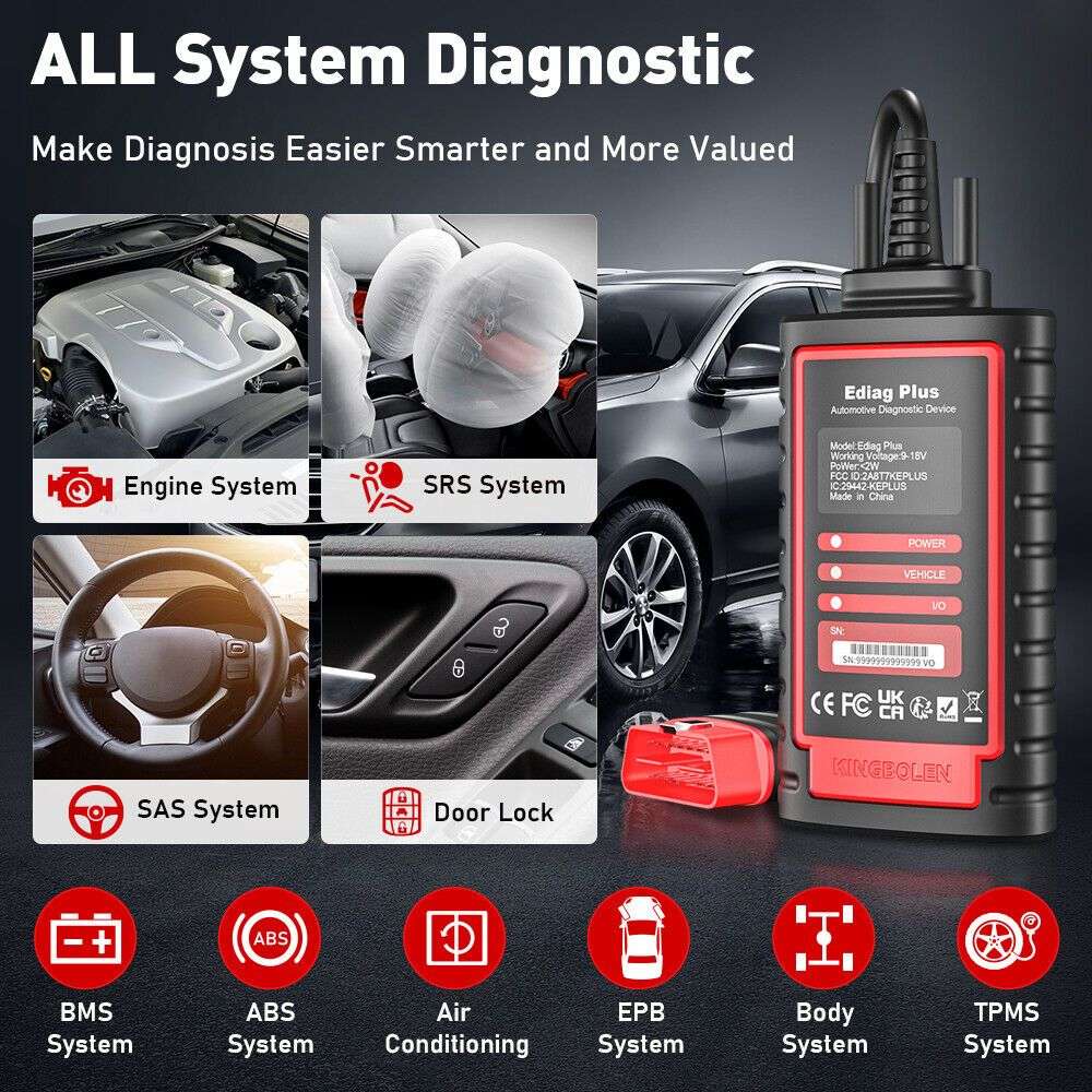 KINGBOLEN Ediag Plus All Systems Bidirectional ECU Coding Diagnostic Tool - FREE DELIVERY