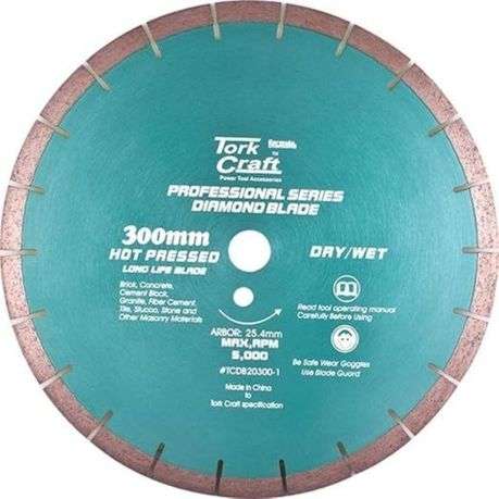 Tork Craft - Diamond Blade (300 x 25.4mm) Asphalt Hot Pressed Segmented Tar - Tork Craft - Diamon...