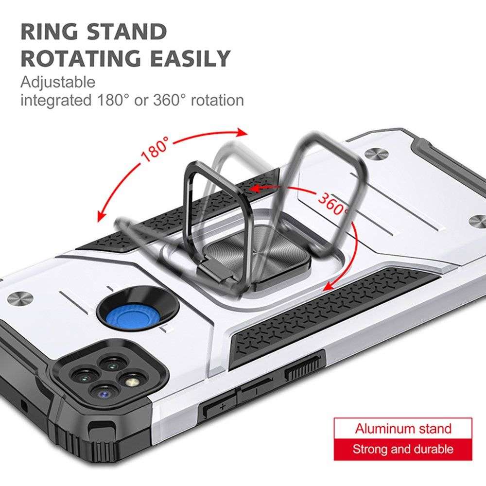 Shockproof Kickstand Ring Stand Armor Case for Xiaomi Redmi 9C