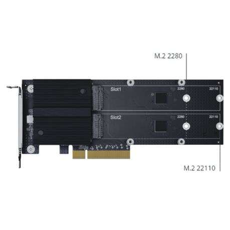 Synology - M2D20 Dual M.2 NVMe SSD Adapter Card - Synology - M2D20 Dual M.2 NVMe SSD Adapter Card