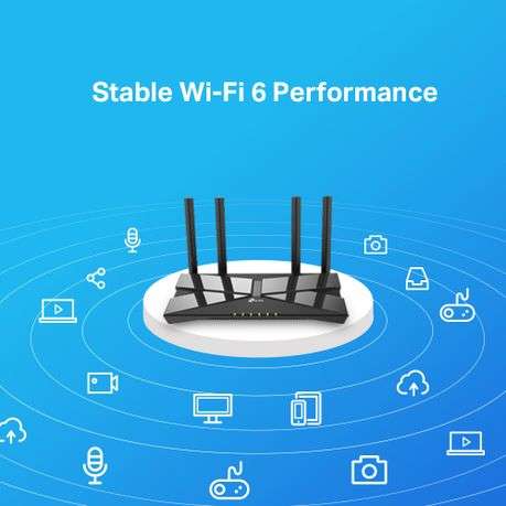 Tp-Link - Archer AX1500 Dual Band Gigabit Router - New WiFi 6 Technology - Tp-Link - Archer AX150...