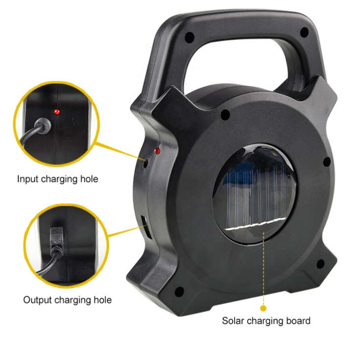 Long Range COB Work Light Lantern - Solar Work Light with Built-In Solar Panel