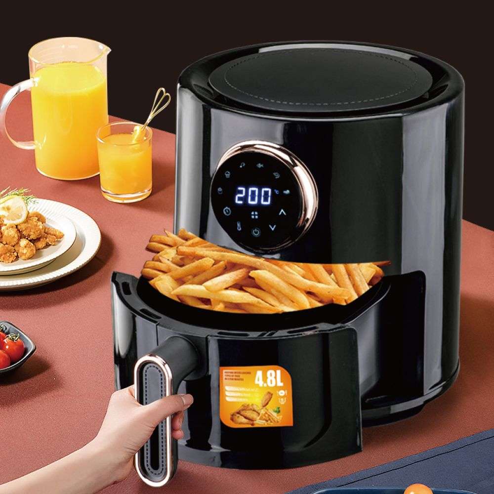 Beautiful Round Multi-Function Non-Stick Electric Air Fryer - 4.8L