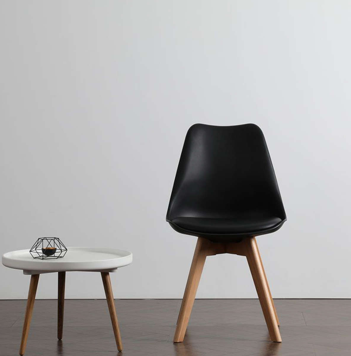 Modern Scandinavian Dining Chair - Black- 2 Pack