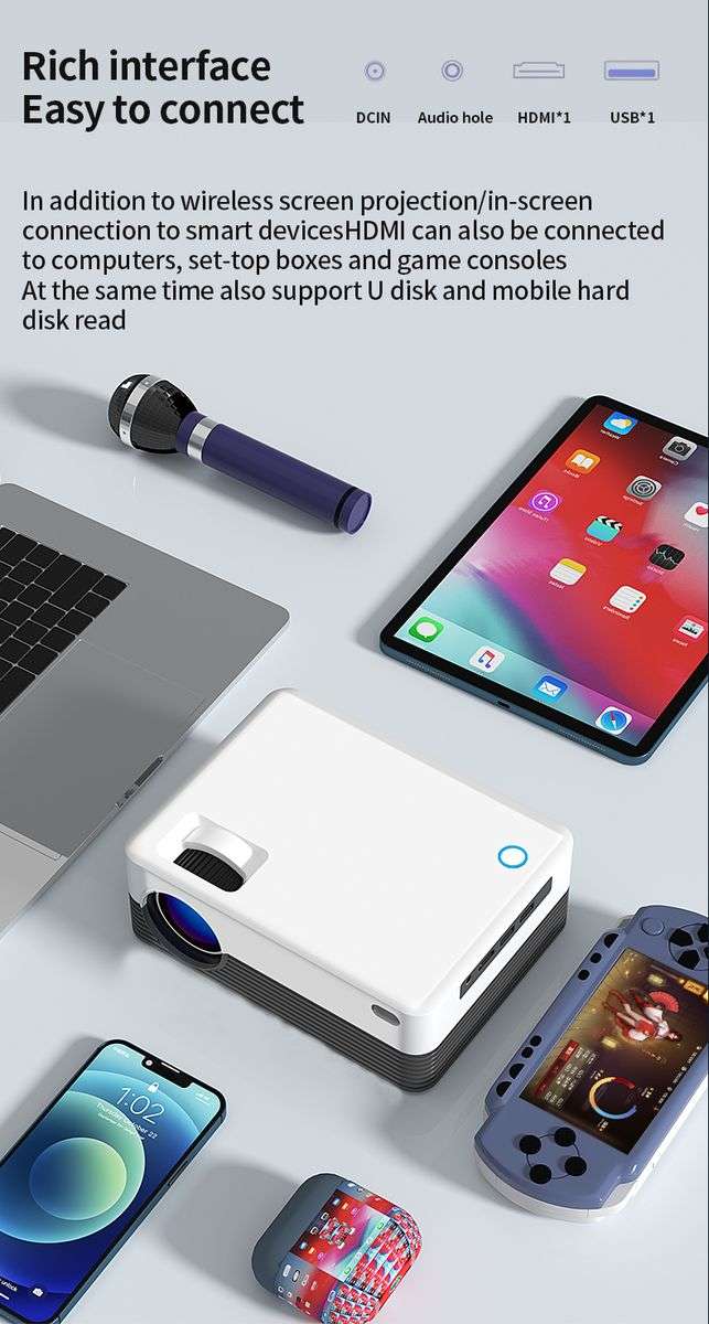 HPX5 Ultra HD Home Cinema 8K HD Smart Projector