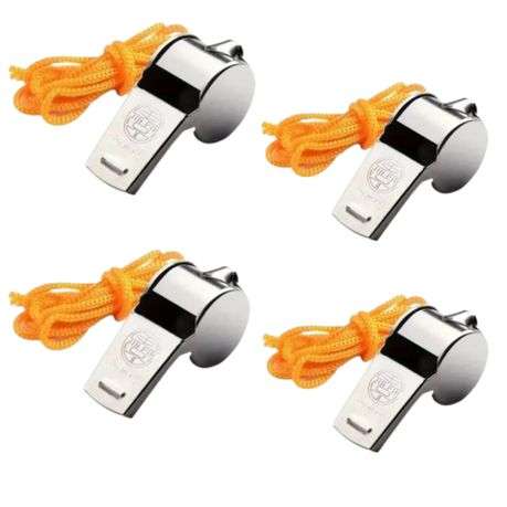 SourceDirect - Metal Referee Whistle - Pack of 4 - SourceDirect - Metal Referee Whistle - Pack of 4