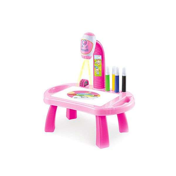 Olive Tree - Kids Learning Drawing Table With Smart Projector - Pink