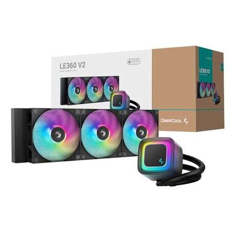 DEEPCOOL - LE360 V2 ARGB 360mm AIO Liquid Cooler - Black - DEEPCOOL - LE360 V2 ARGB 360mm AIO Liq...