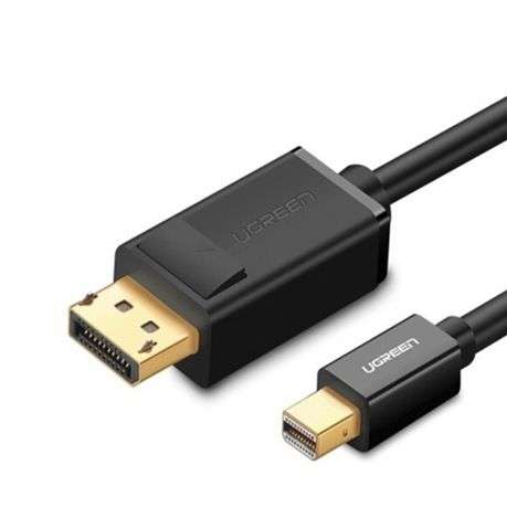 Ugreen - Mini DisplayPort to DisplayPort Cable 1.5m -Black - Ugreen - Mini DisplayPort to Display...