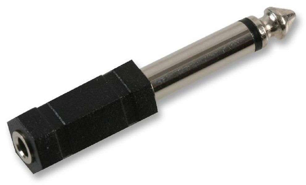 Multicomp Pro (PS000141) Mono Plug - 6.35mm, Stereo Receptacle - 3.5mm