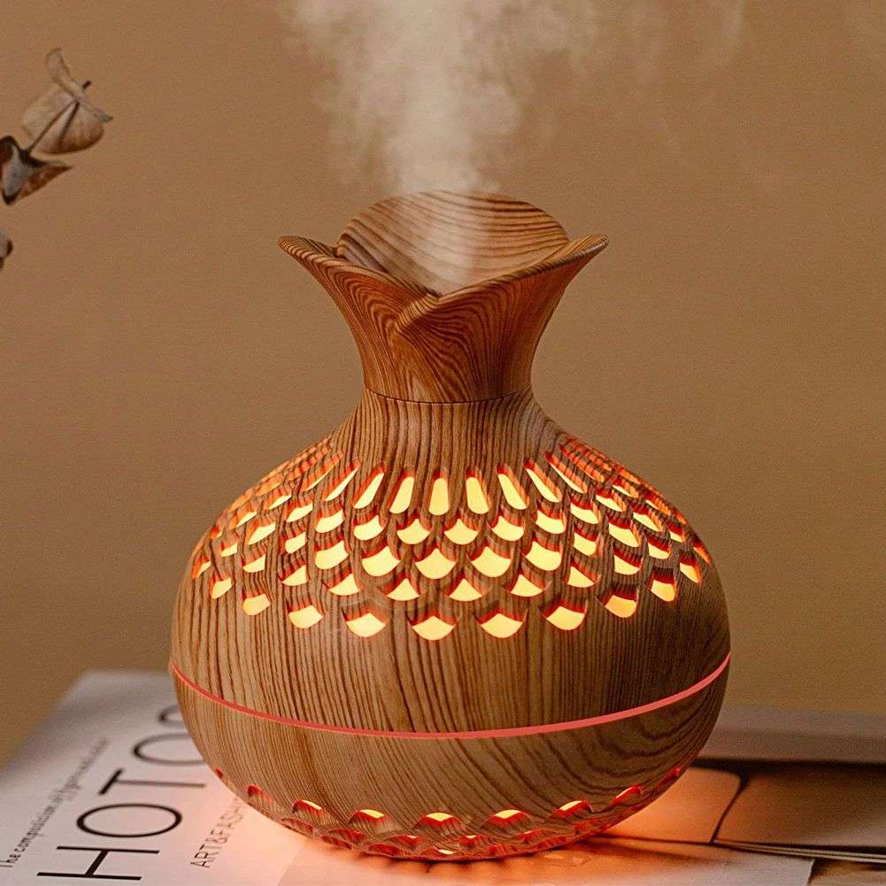 Flower Ultrasonic Aromatherapy Humidifier Mist Sprayer Aroma Diffuser