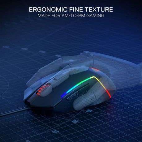 Redragon - Trident 10000DPI 6-Button RGB Gaming Mouse - Black - Redragon - Trident 10000DPI 6-But...