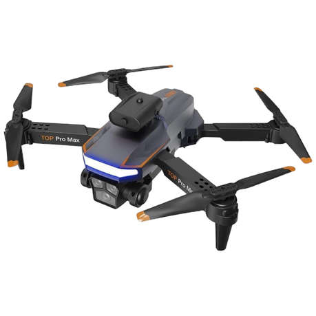 P18 - Triple Camera Quadcopter Drone With GPS HD Aerial Photography - Black