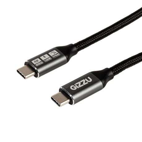 Gizzu - 100W 10Gbps Type-C 2m Cable - Gizzu - 100W 10Gbps Type-C 2m Cable
