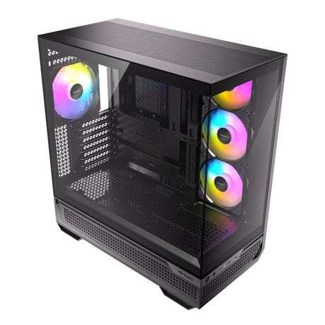 Antec - C7 ARGB E-ATX Mid Tower Gaming Chassis - Black - Antec - C7 ARGB E-ATX Mid Tower Gaming C...