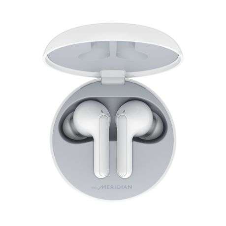 LG TONE FN4 Bluetooth Wireless Stereo Earbuds with Meridian Audio - White