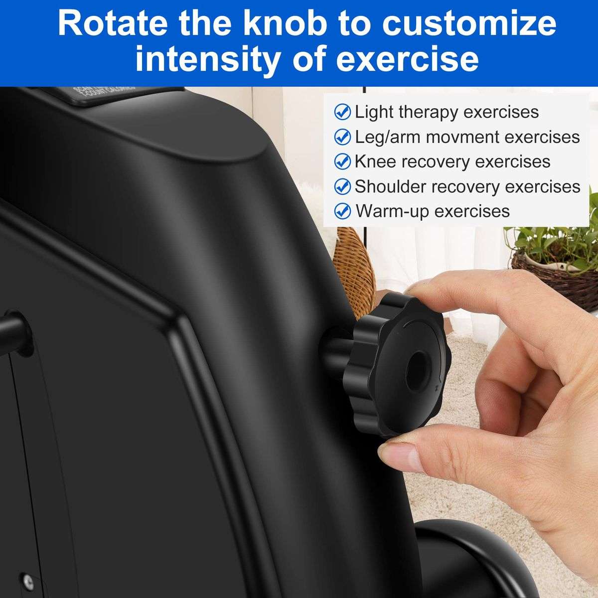 Mini fitness bike pedal small fitness equipment with LCD display