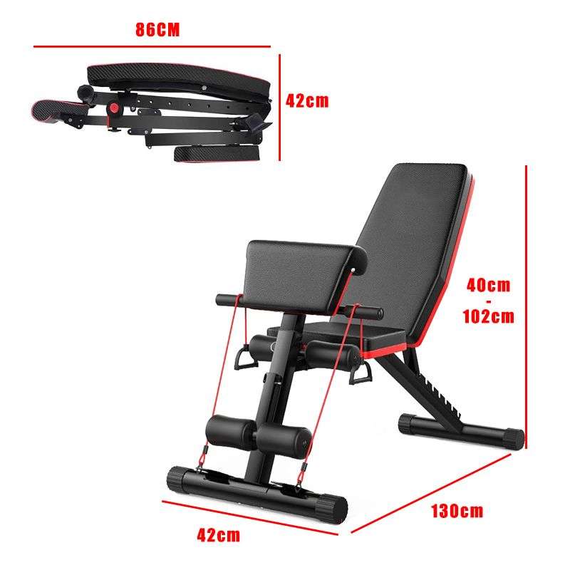 Adjustable Weight Bench Dumbbell Strength Training Foldable Home Gym Workout