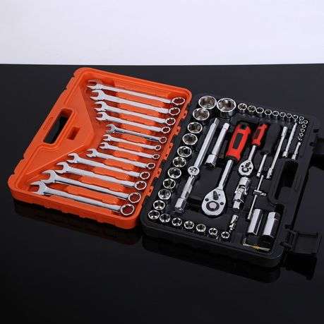 61-Piece 1/2 and 1/4 Inch Socket and Wrench Set