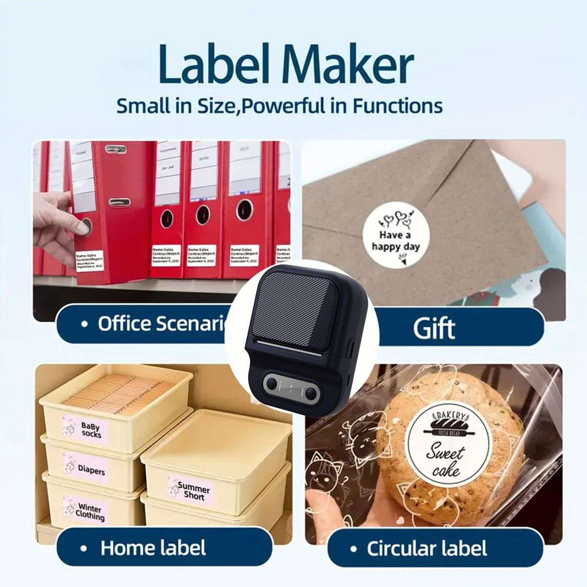 Portable Wireless Thermal Label Printer