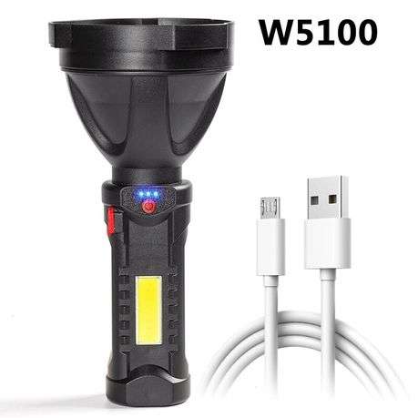 Flashlight with USB Output and Side Lamp Lighting