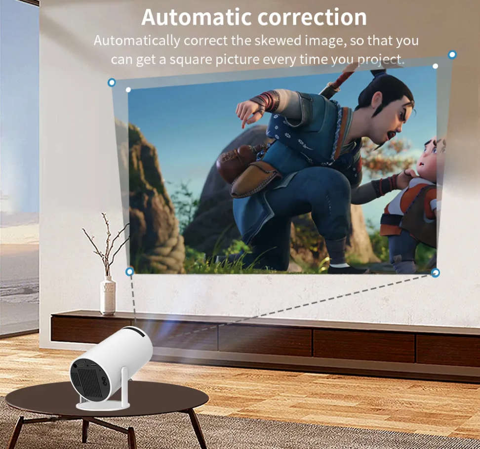 4K Wifi Portable Smart Projector Android OS - LED Light Source Projector TV
