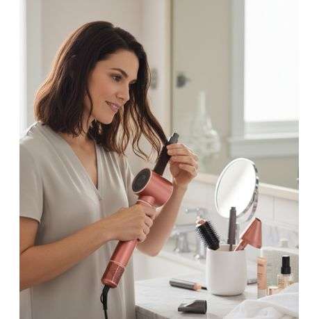 Multi-Function 2-in-1 Hair Dryer & Styler with Airflow Brush, Strawberry Bronze