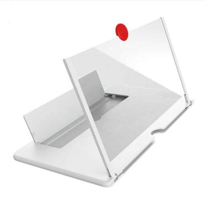 3D Mobile Phone Video Phone Amplifier Enlarged Screen -White