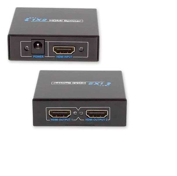 1 to 2 HDMI Splitter Adapter Converter for HDTV, 3D, TV, PC Computer Laptop